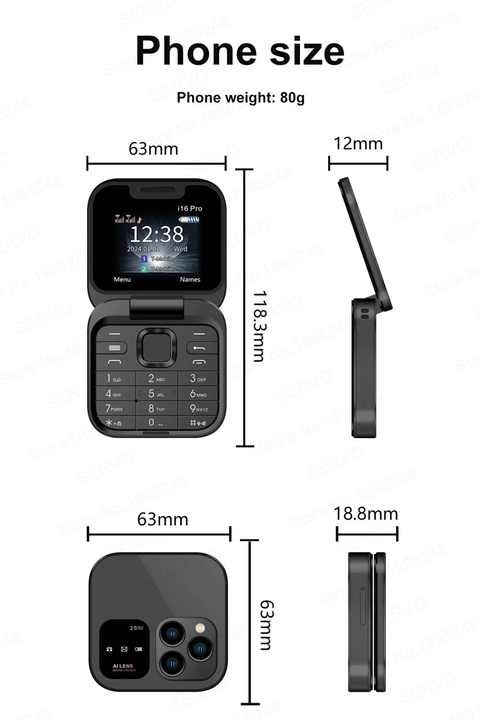 Mini Téléphone Portable I16 Pro